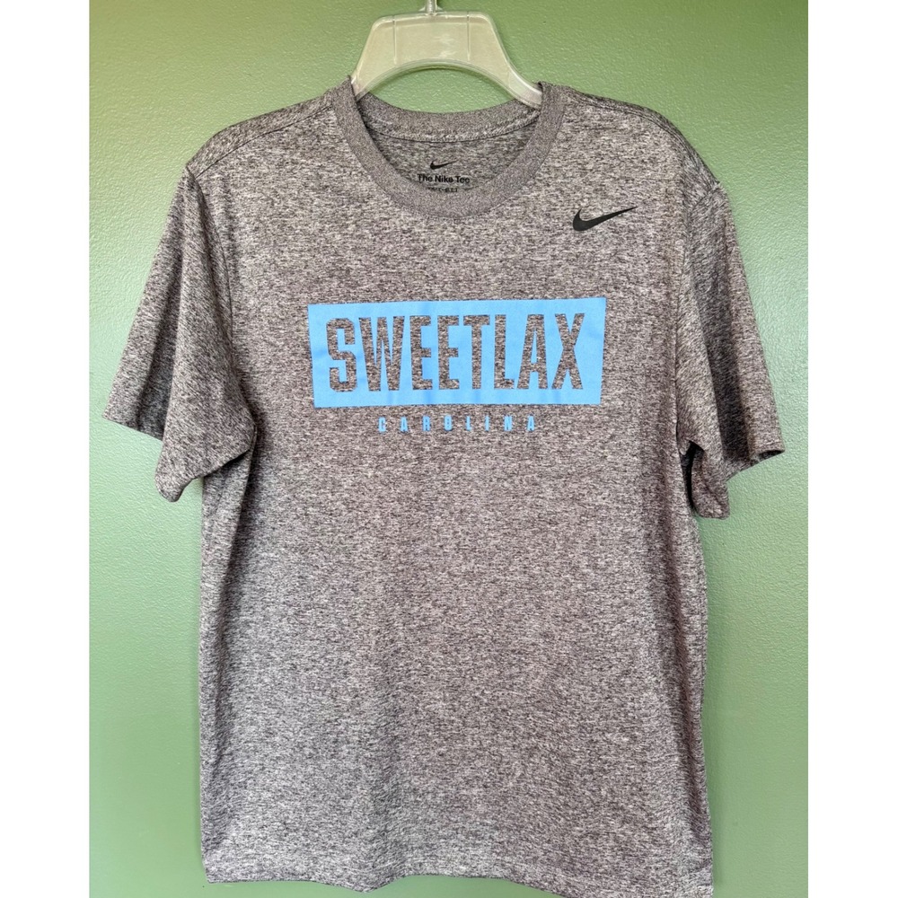 Nike Dri-FIT Sweetlax Carolina Lacrosse T-Shirt Medium Gray UNC Tarheels